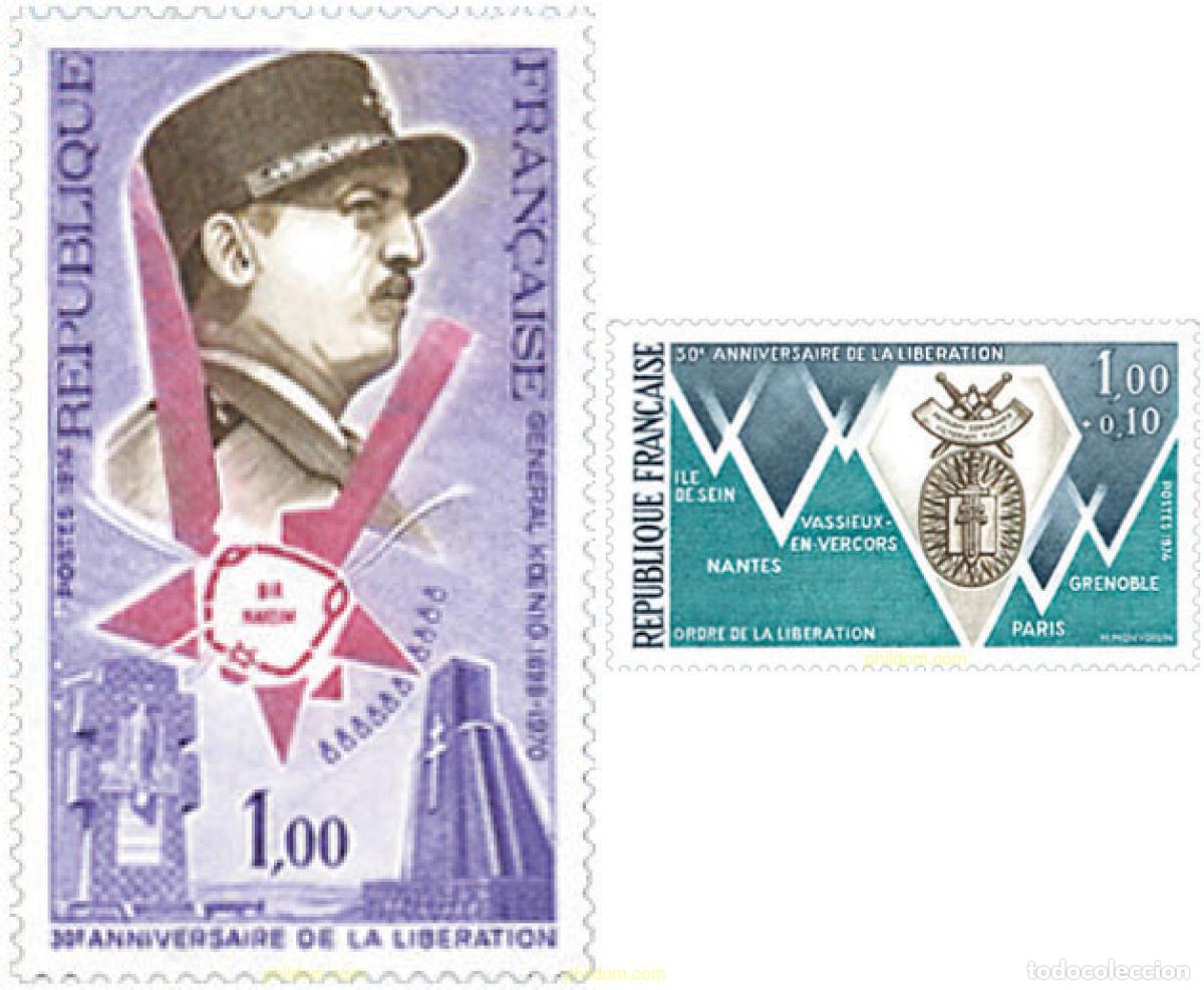 Sellos: 122716 MNH FRANCIA 1974 30 ANIVERSARIO DE LA LIBERACION