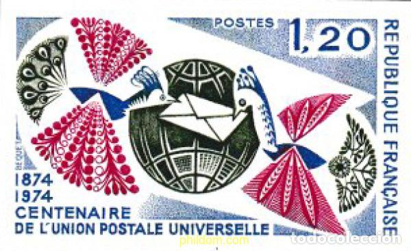 Sellos: 603763 MNH FRANCIA 1974 CENTENARIO DE LA U.P.U.