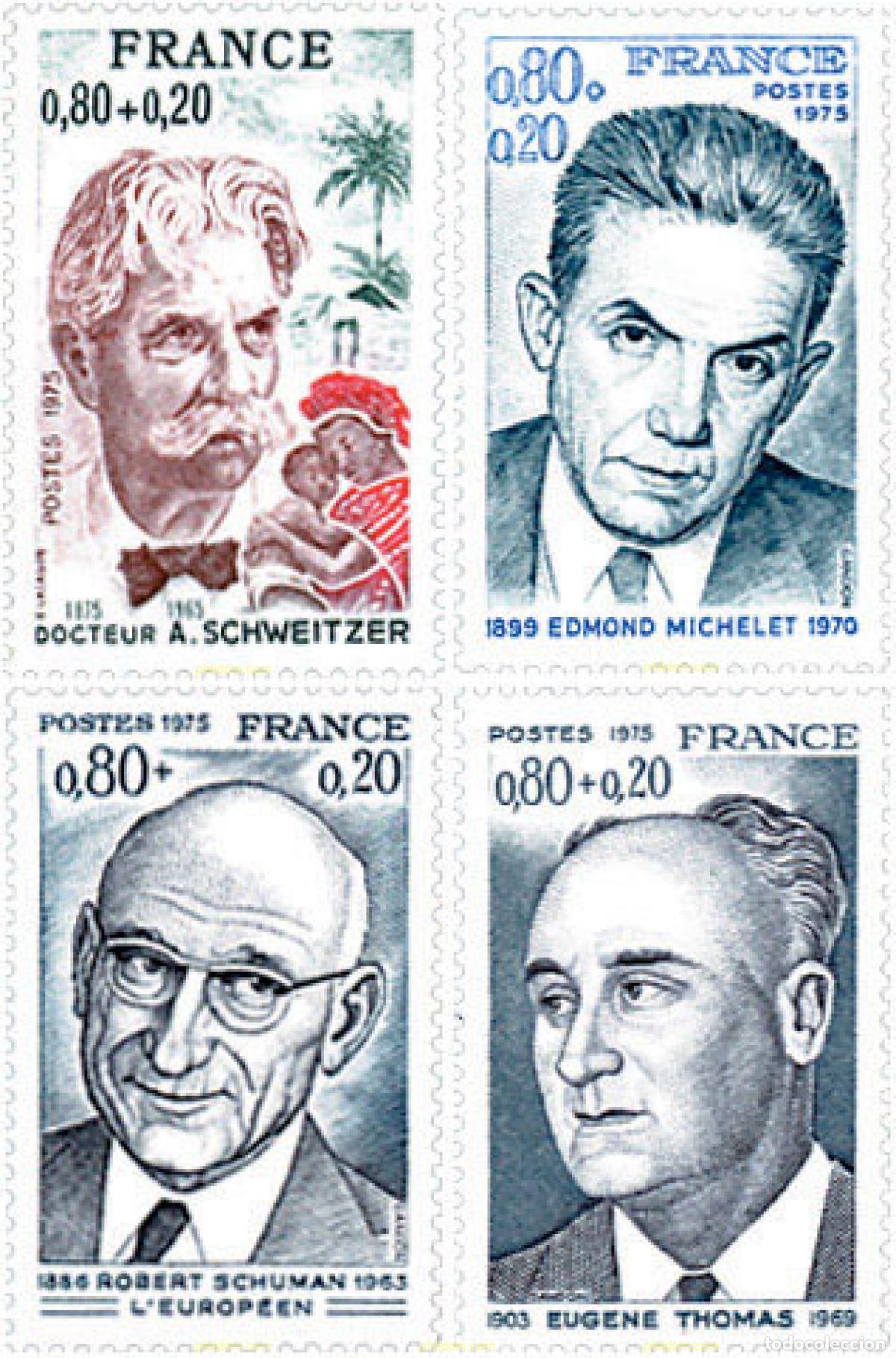 Sellos: 122739 MNH FRANCIA 1974 PERSONAJES CELEBRES