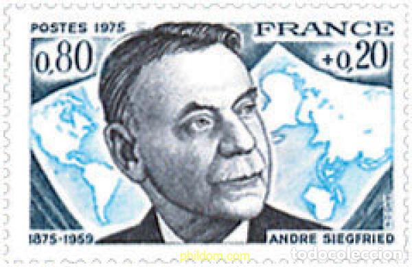 Sellos: 122831 MNH FRANCIA 1975 PERSONAJES CELEBRES