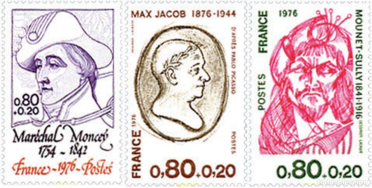 Sellos: 122918 MNH FRANCIA 1976 PERSONAJES CELEBRES