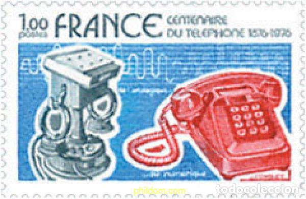 Sellos: 122994 MNH FRANCIA 1976 CENTENARIO DEL TELEFONO