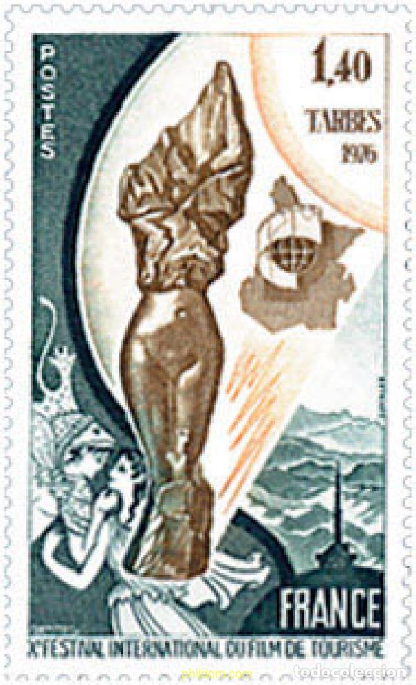 Sellos: 122998 MNH FRANCIA 1976 10 FESTIVAL INTERNACIONAL DE PELICULAS DE TURISMO