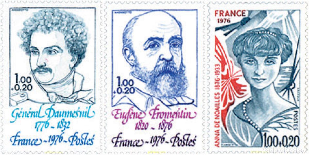 Sellos: 122981 MNH FRANCIA 1976 PERSONAJES CELEBRES