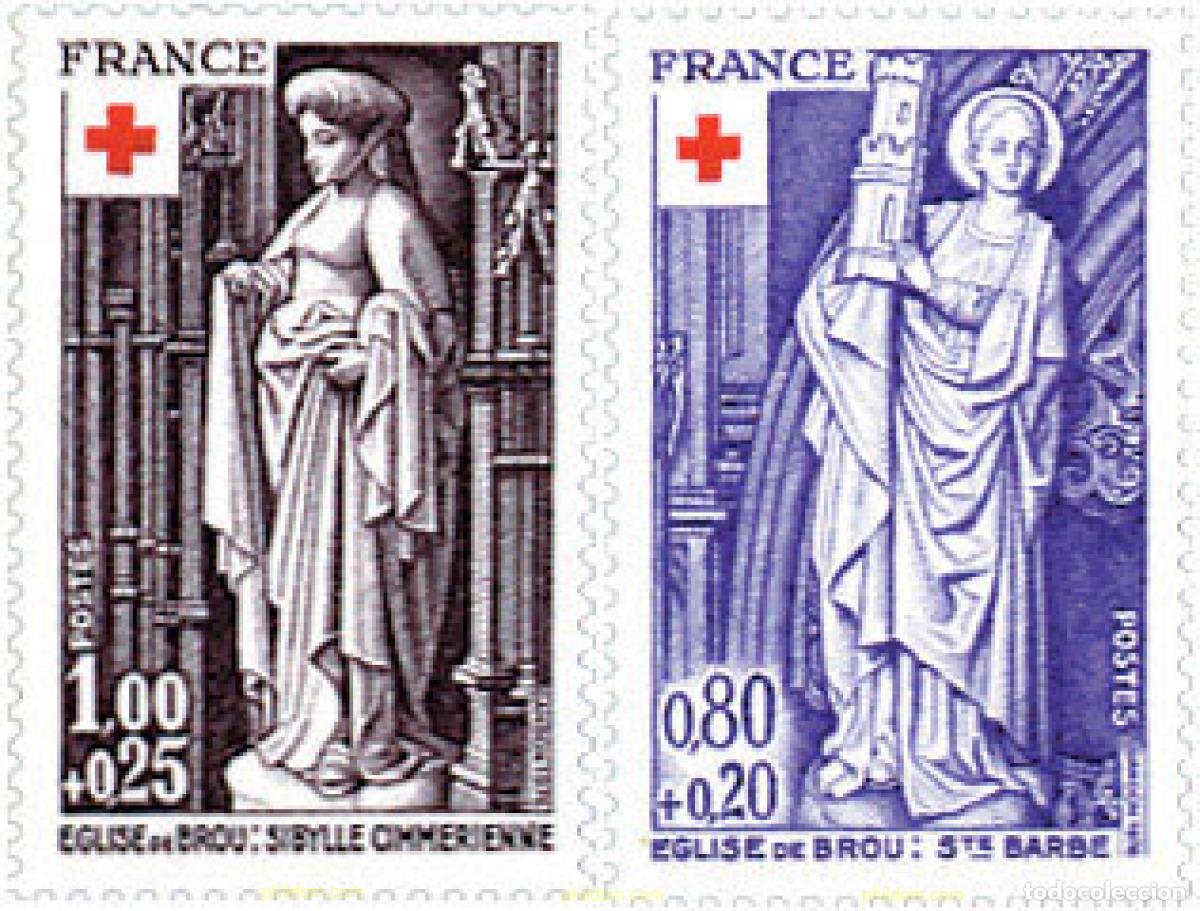 Sellos: 123012 MNH FRANCIA 1976 PRO CRUZ ROJA