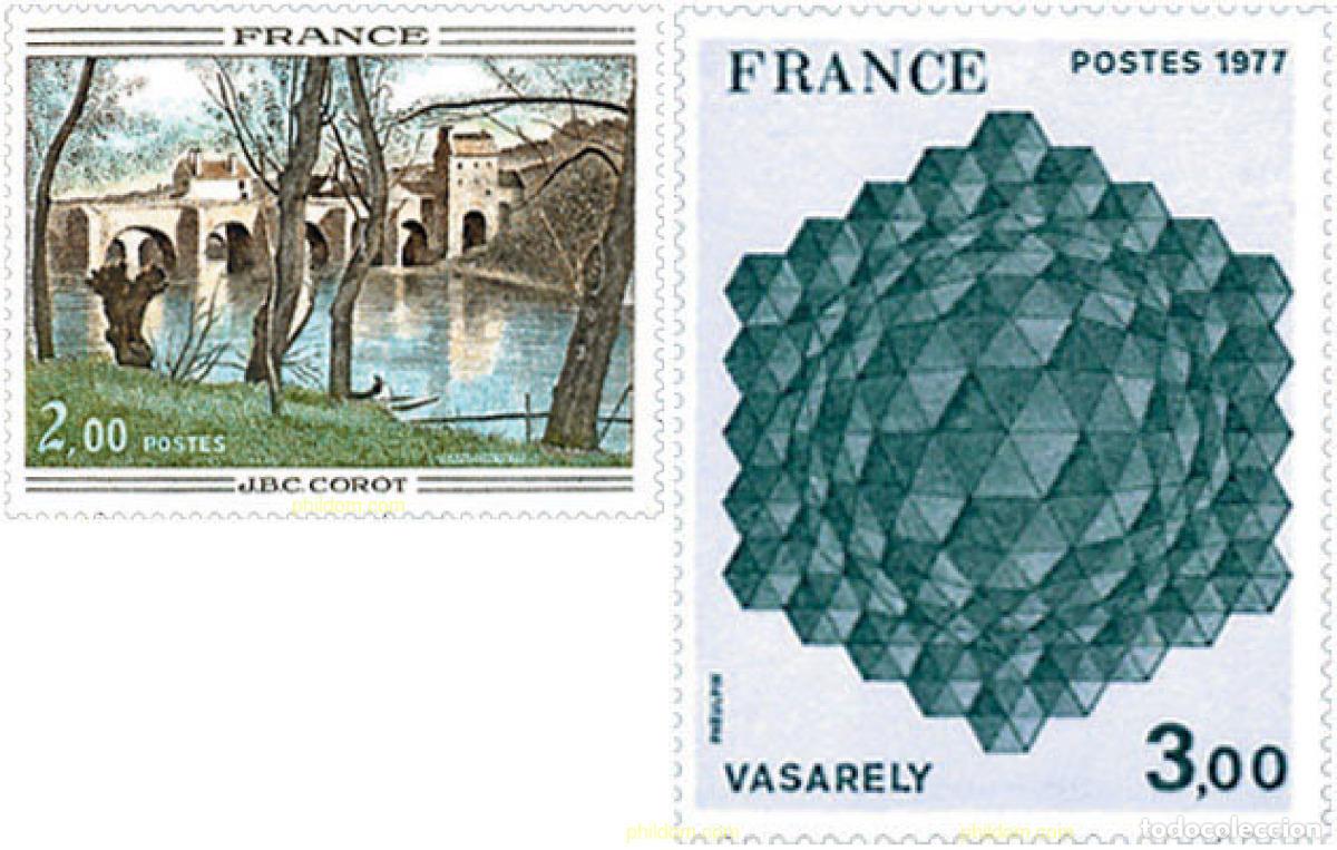 Sellos: 123019 MNH FRANCIA 1977 OBRAS DE ARTE