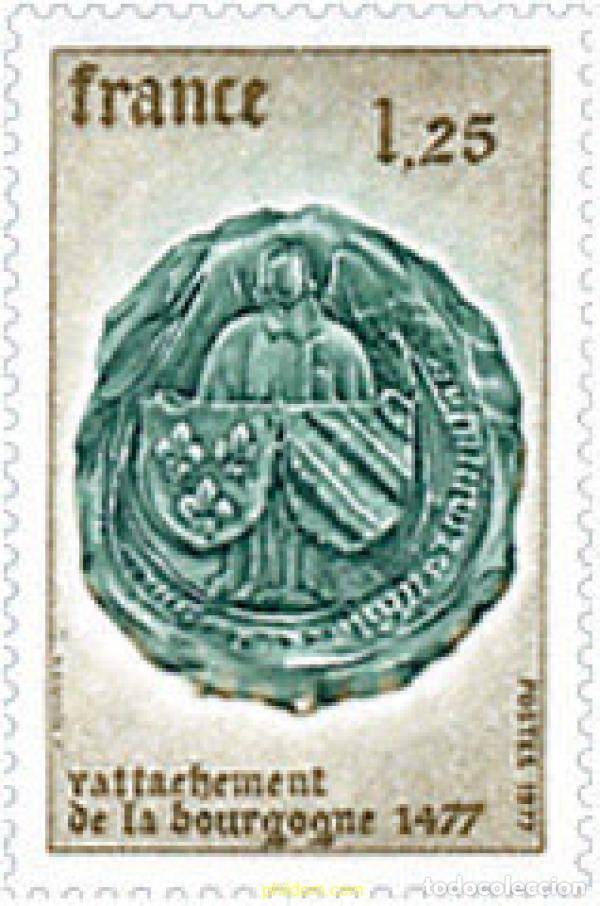 Sellos: 123079 MNH FRANCIA 1977 5 CENTENARIO DE LA INCORPORACION DE LA BORGO&Ntilde;A