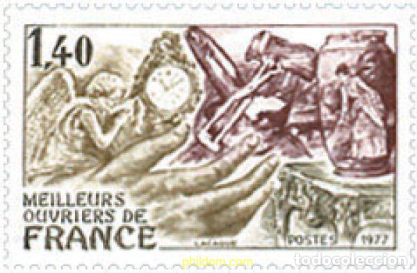 Sellos: 123106 MNH FRANCIA 1977 LOS MEJORES OBREROS DE FRANCIA