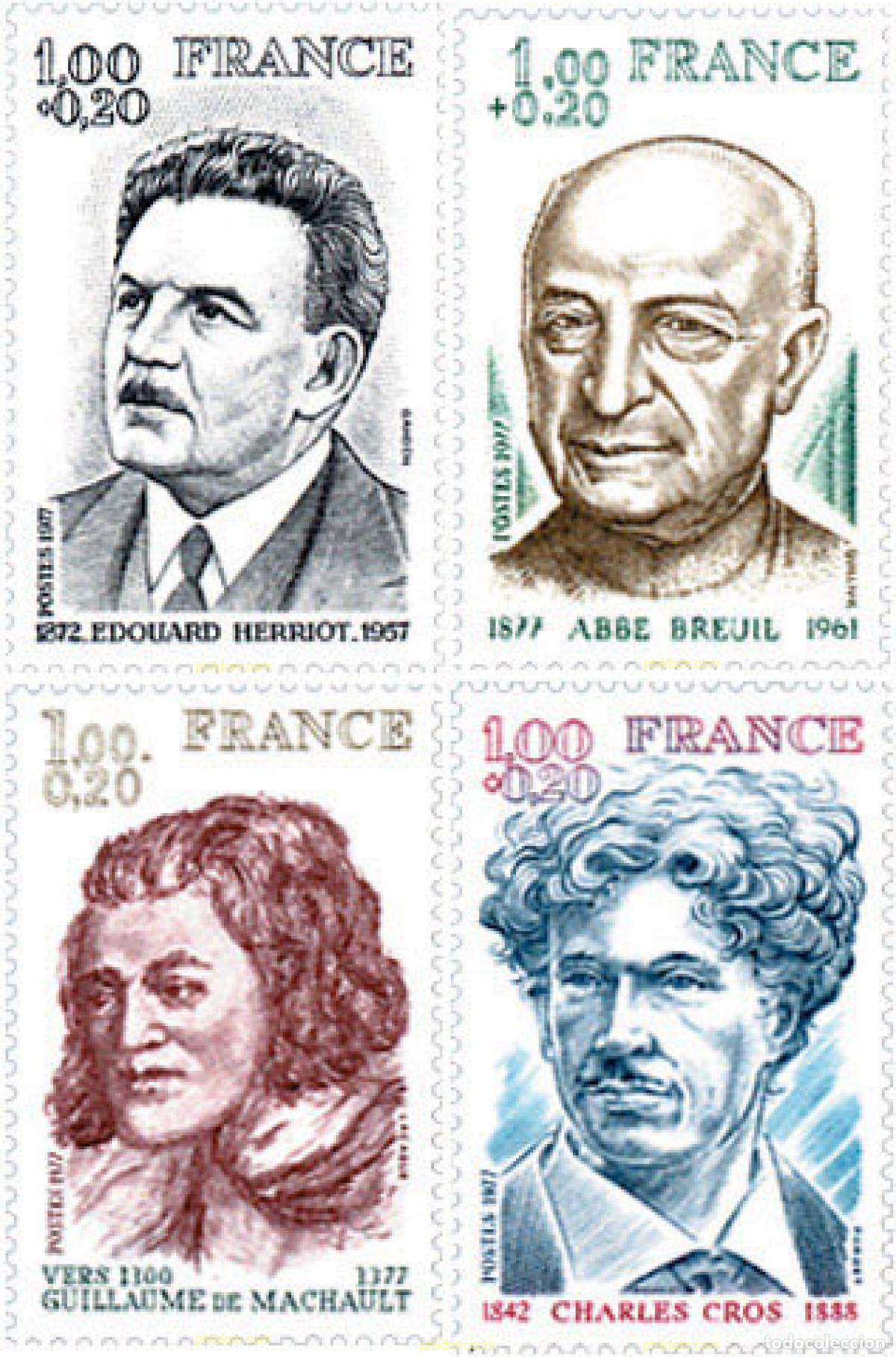 Sellos: 123123 MNH FRANCIA 1977 PERSONAJES CELEBRES