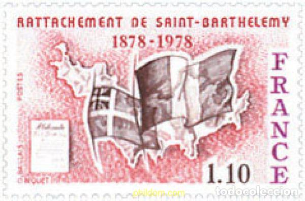 Stamps: 123161 MNH FRANCIA 1978 INTEGRACION DE LA ISLA DE SAINT-BARTHELEMY EN LA FRANCIA