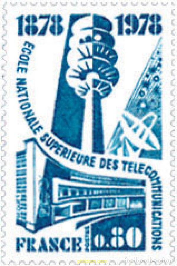 Stamps: 123162 MNH FRANCIA 1978 CENTENARIO DE LA ESCUELA SUPERIOR DE TELECOMUNICACIONES