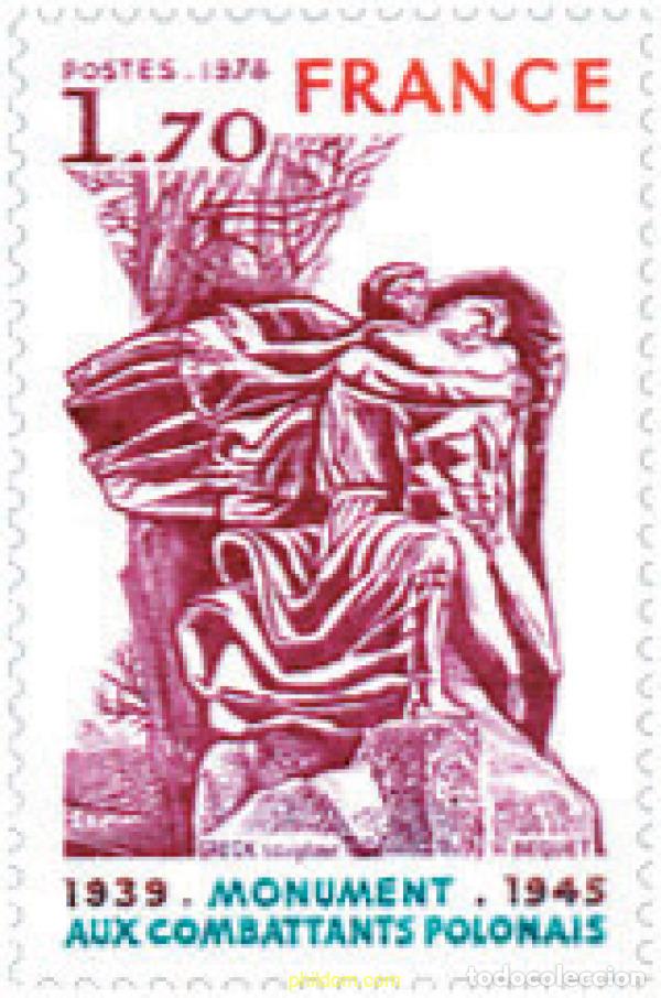 Briefmarken: 123216 MNH FRANCIA 1978 MONUMENTO A LOS COMBATIENTES POLACOS 1939-1945