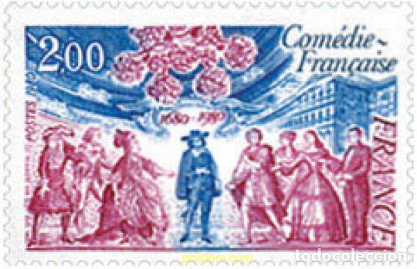 Sellos: 123293 MNH FRANCIA 1980 300 ANIVERSARIO DE LA COMEDIA FRANCESA
