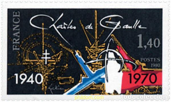 Sellos: 123295 MNH FRANCIA 1980 CHARLES DE GAULLE