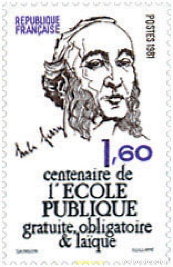 Sellos: 123407 MNH FRANCIA 1981 CENTENARIO DE LA ESCUELA PUBLICA