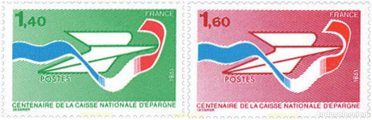 Sellos: 123400 MNH FRANCIA 1981 CENTENARIO DE LA CAJA DE AHORROS