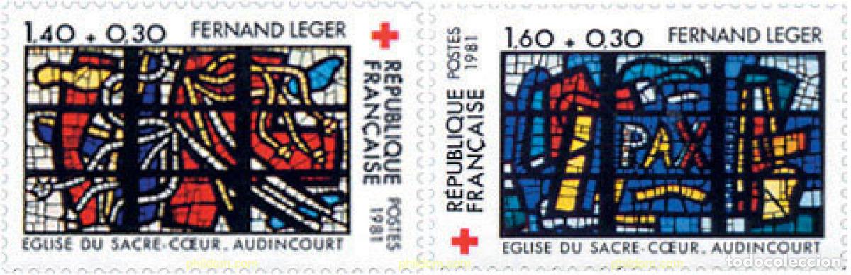 Briefmarken: 123451 MNH FRANCIA 1981 PRO CRUZ ROJA
