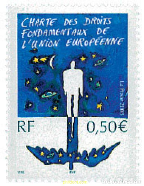 Sellos: 123543 MNH FRANCIA 2003 CARTA DE LOS DERECHOS FUNDAMENTALES DE LA UNION EUROPEA