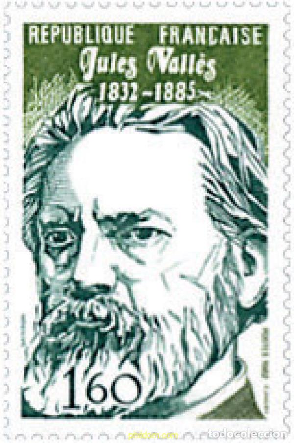 Sellos: 123544 MNH FRANCIA 1982 150 ANIVERSARIO DEL NACIMIENTO DE JULES VALLES