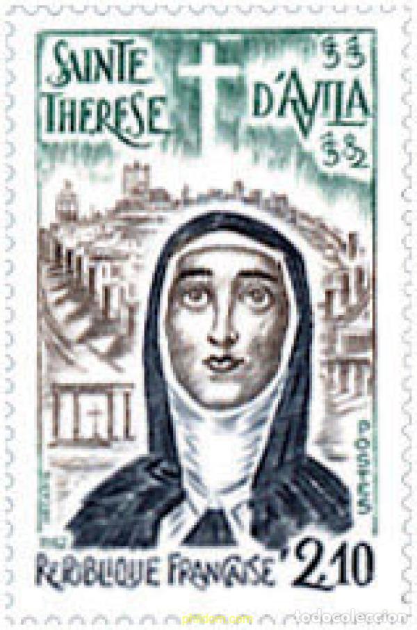 Sellos: 123613 MNH FRANCIA 1982 4 CENTENARIO DE LA MUERTE DE SANTA TERESA DE AVILA