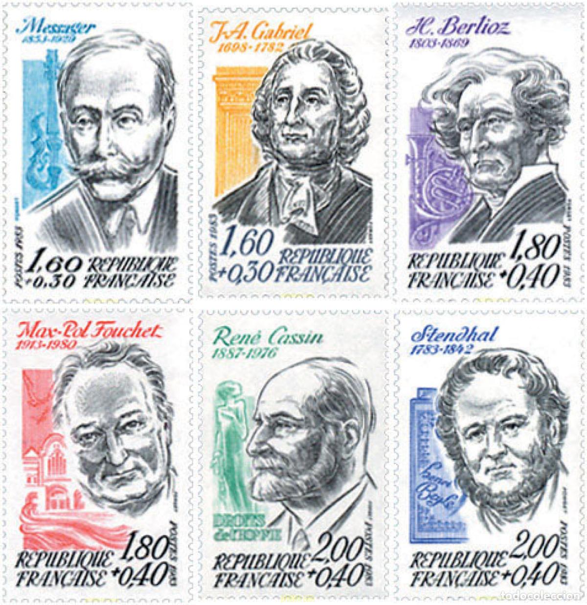 Sellos: 123622 MNH FRANCIA 1983 PERSONAJES CELEBRES