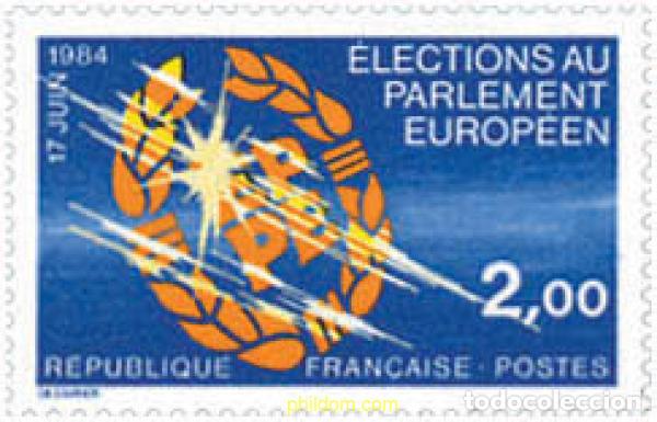 Sellos: 123744 MNH FRANCIA 1984 SEGUNDAS ELECCIONES DEL PARLAMENTO EUROPEO