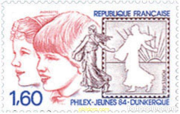 Sellos: 123761 MNH FRANCIA 1984 PHILEX-JEUNES 84. EXPOSICION FILATELICA INTERNACIONAL DE LA JUVENTUD EN DUN