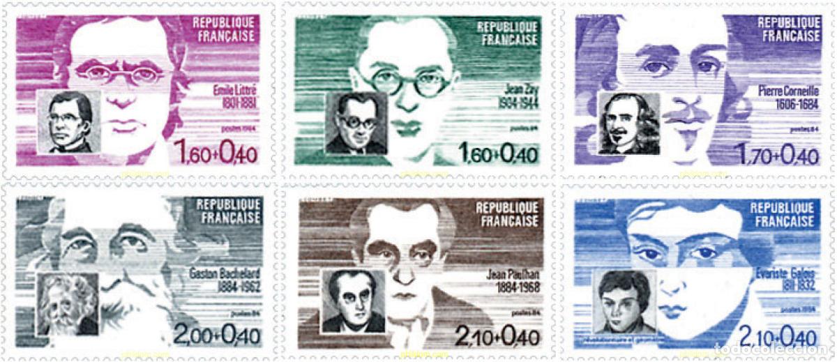 Sellos: 123719 MNH FRANCIA 1984 PERSONAJES CELEBRES