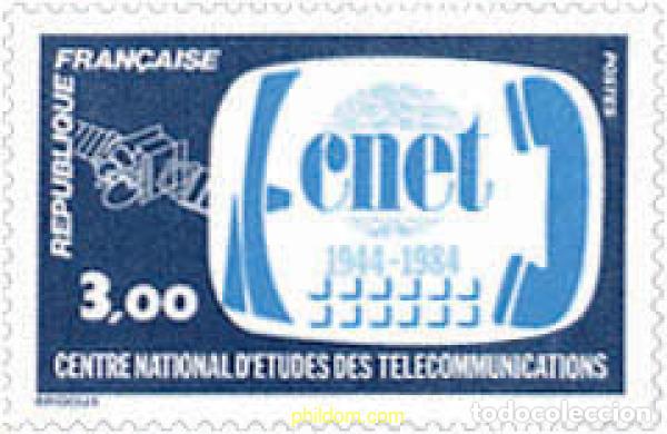 Sellos: 123786 MNH FRANCIA 1984 40 ANIVERSARIO DEL CENTRO NACIONAL DE ESTUDIOS DE TELECOMUNICACIONES