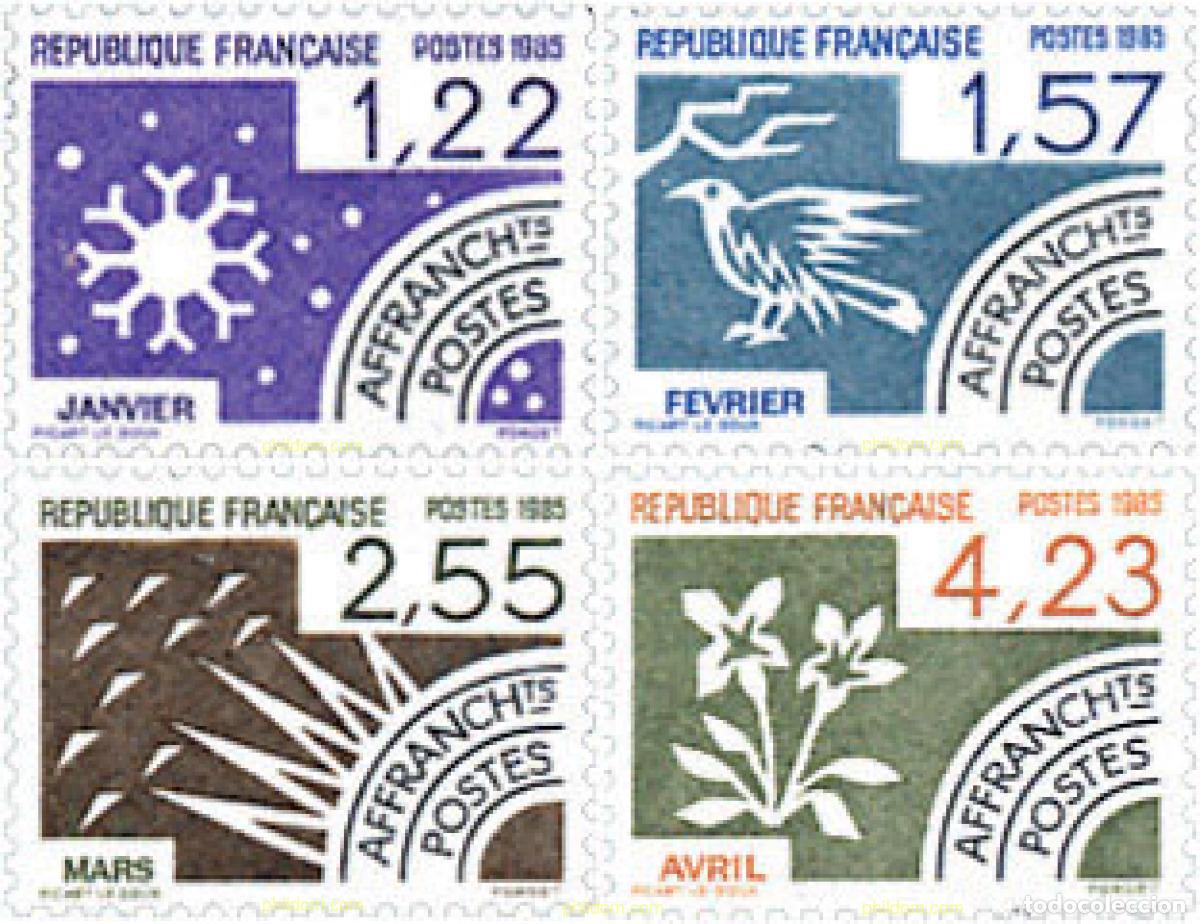 Selos: 123837 MNH FRANCIA 1985 LOS 12 MESES DEL A&Ntilde;O