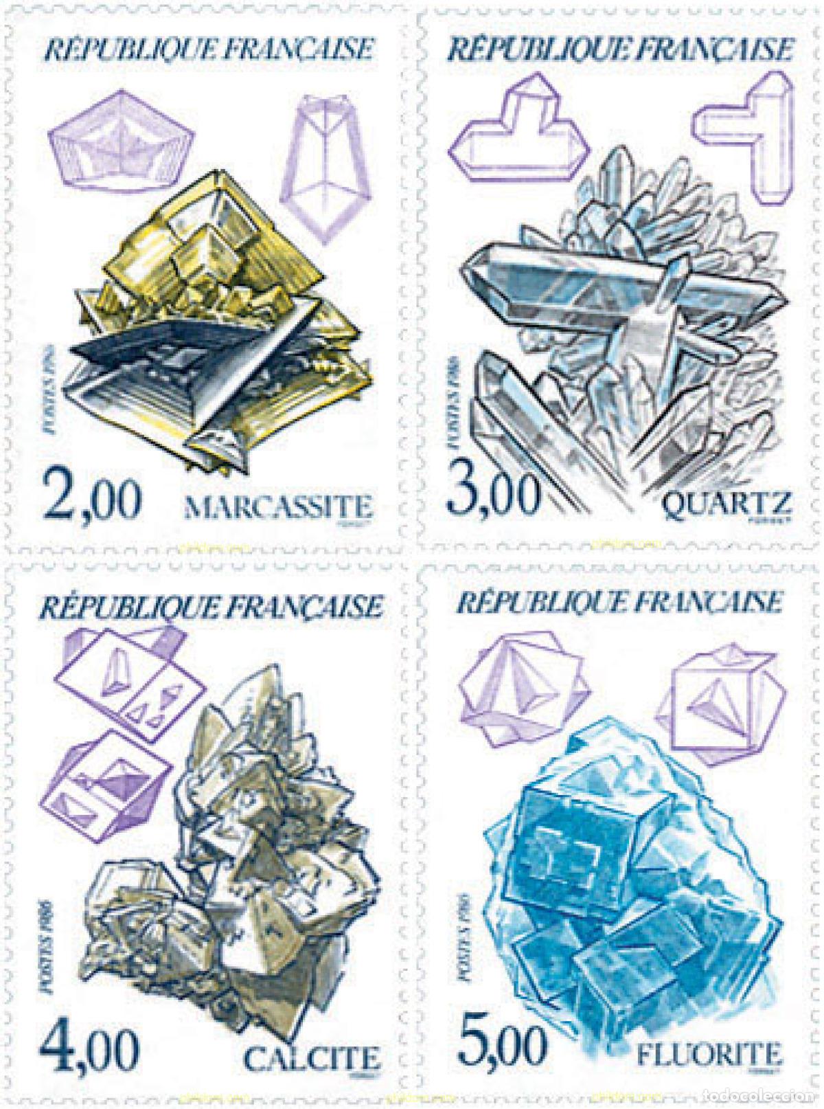 Selos: 123911 MNH FRANCIA 1986 MINERALES
