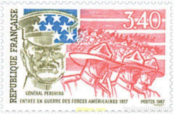 Briefmarken: 123951 MNH FRANCIA 1987 70 ANIVERSARIO DE LA ENTRADA EN GUERRA DE ESTADOS UNIDOS