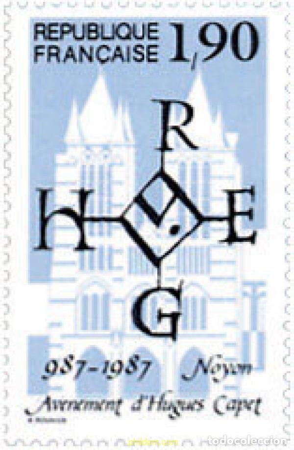 Briefmarken: 123952 MNH FRANCIA 1987 MILENARIO DE LA LLEGADA AL TRONO DEL REY HUGO CAPET