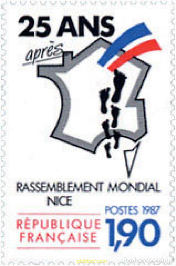 Stamps: 123955 MNH FRANCIA 1987 REUNION MUNDIAL DE &rdquo;PIEDS-NOIRS&rdquo;: NIZA 25 A&Ntilde;OS DESPUES