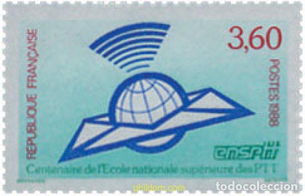 Selos: 124003 MNH FRANCIA 1988 CENTENARIO DE LA ESCUELA NACIONAL SUPERIOR DE P.T.T.