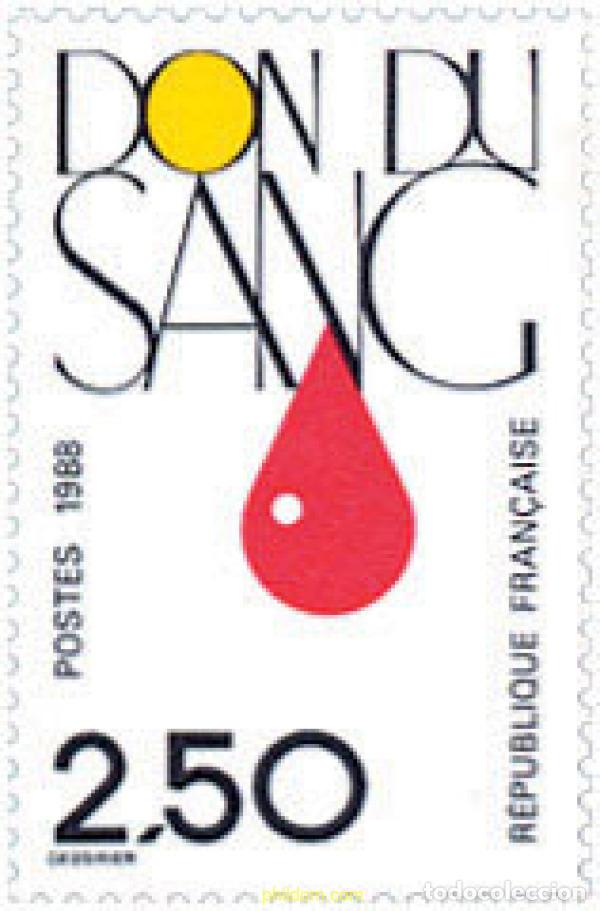 Briefmarken: 124006 MNH FRANCIA 1988 DONACION Y TRANSFUSION DE SANGRE