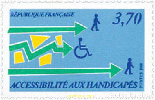 Briefmarken: 124011 MNH FRANCIA 1988 ACCESIBILIDAD DE LOS INCAPACITADOS
