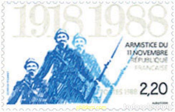 Timbres: 124025 MNH FRANCIA 1988 70 ANIVERSARIO DEL ARMISTICIO DEL 11 DE NOVIEMBRE 1918