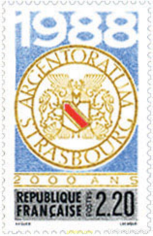 Timbres: 124028 MNH FRANCIA 1988 BIMILENARIO DE ESTRASBURGO