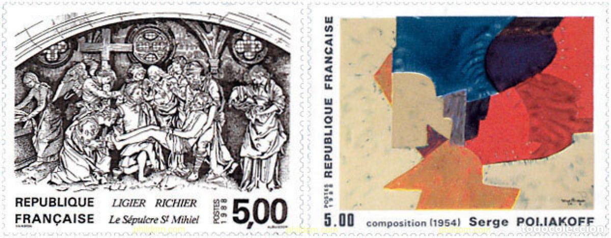 Timbres: 124029 MNH FRANCIA 1988 OBRAS DE ARTE