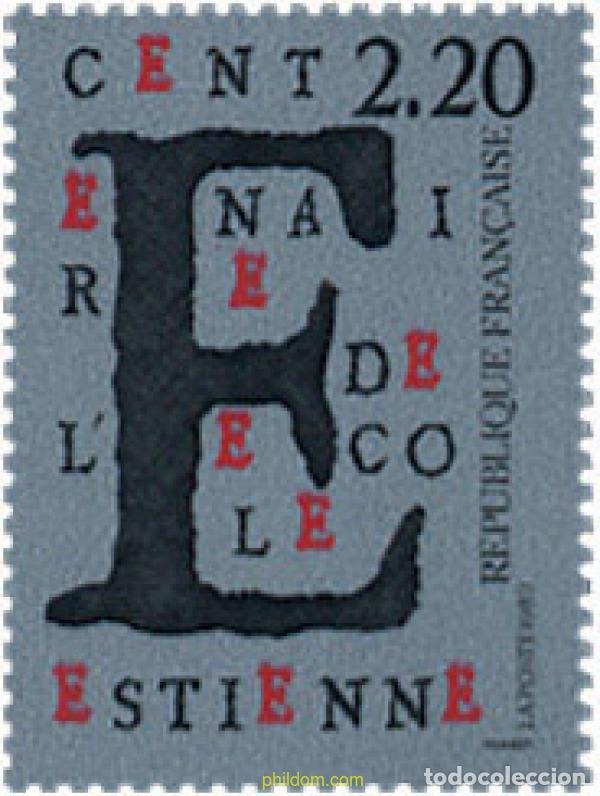 Briefmarken: 124040 MNH FRANCIA 1989 CENTENARIO DE LA ESCUELA ESTIENNE (ESCUELA SUPERIOR DE ARTES E INDUSTRIAS G