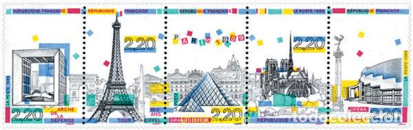 Selos: 142540 MNH FRANCIA 1989 MONUMENTOS DE PARIS