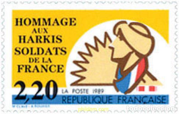 Sellos: 124081 MNH FRANCIA 1989 HOMENAJE A HARKIS, SOLDADOS DE LA FRANCIA