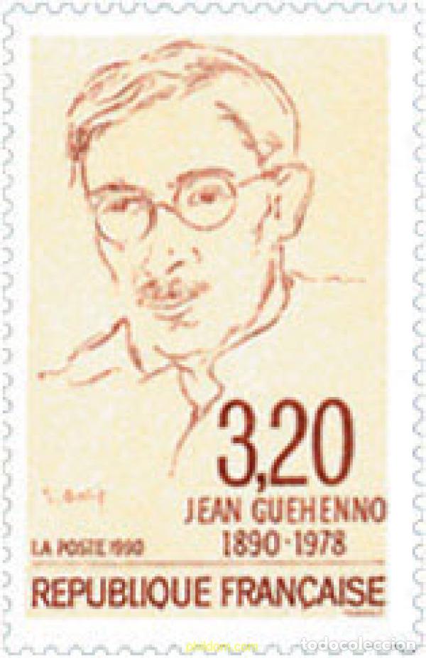 Sellos: 124101 MNH FRANCIA 1990 CENTENARIO DEL NACIMIENTO DE JEAN GUEHENNO