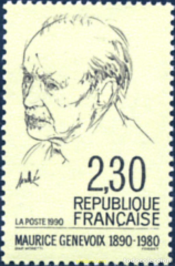 Sellos: 124119 MNH FRANCIA 1990 CENTENARIO DEL NACIMIENTO DE MAURICE GENEVOIX