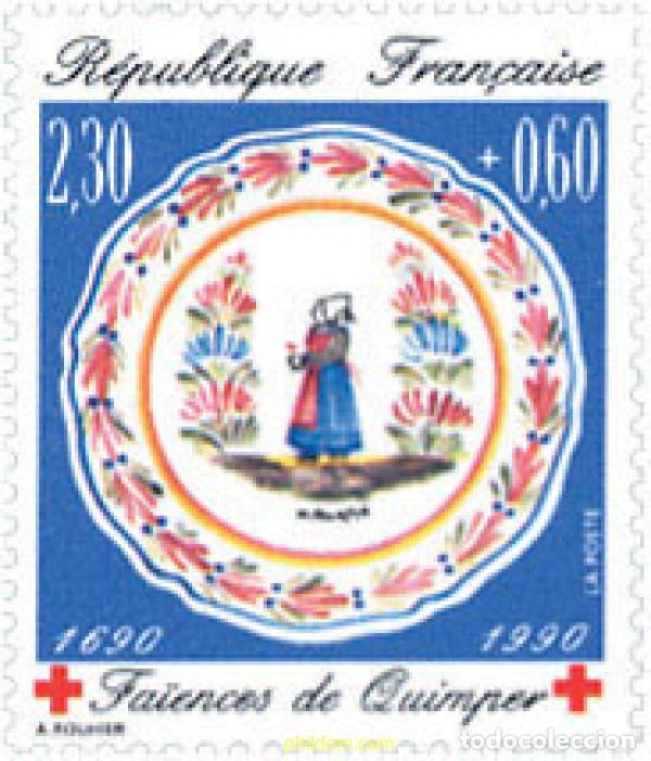 Sellos: 142583 MNH FRANCIA 1990 PRO CRUZ ROJA