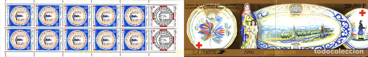 Sellos: 142584 MNH FRANCIA 1990 PRO CRUZ ROJA