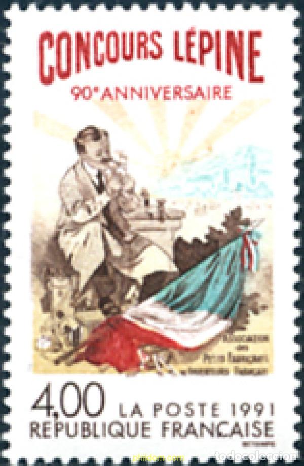 Sellos: 124138 MNH FRANCIA 1991 90 ANIVERSARIO DEL CONCURSO LEPINE