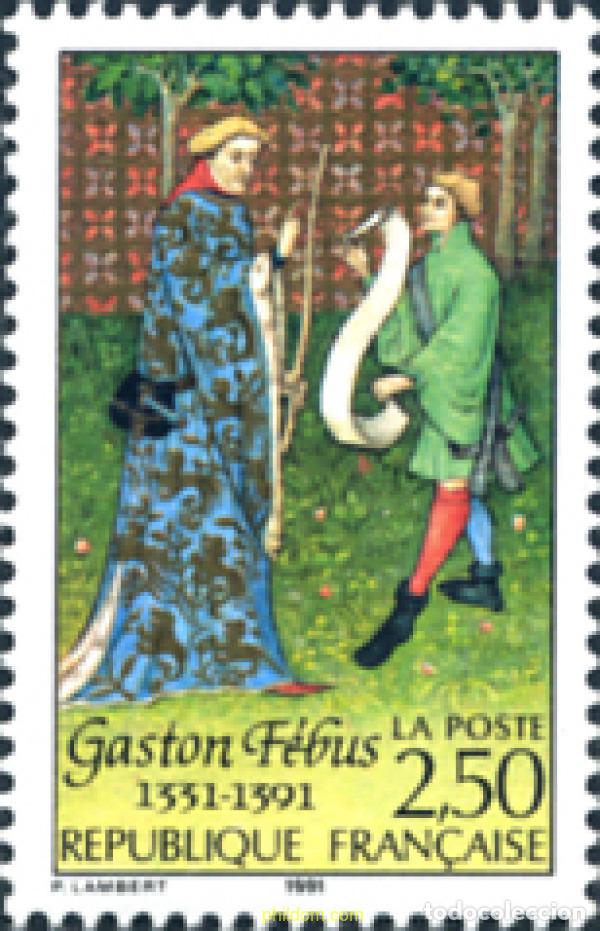 Sellos: 124143 MNH FRANCIA 1991 600 ANIVERSARIO DE LA MUERTE DE GASTON FEBUS