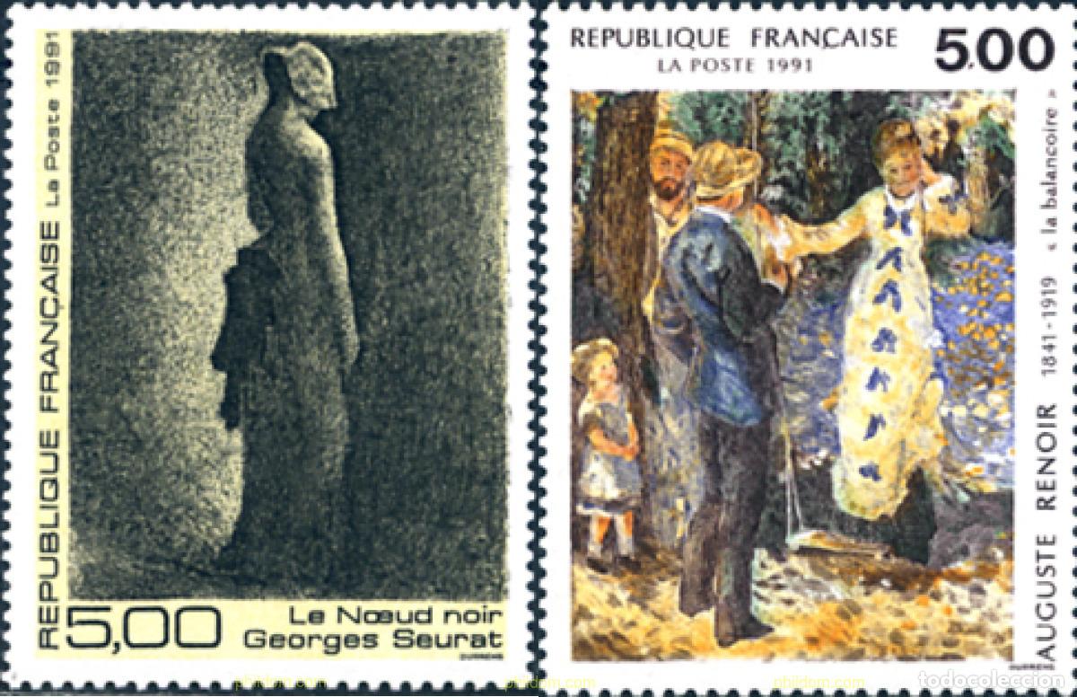 Sellos: 124128 MNH FRANCIA 1991 OBRAS DE ARTE